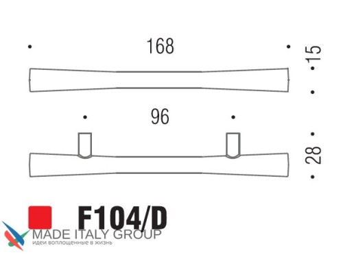 Ручка скоба модерн COLOMBO DESIGN F104D-CM матовый хром 96 мм Ручка скоба модерн COLOMBO DESIGN F104D-CM матовый хром 96 мм