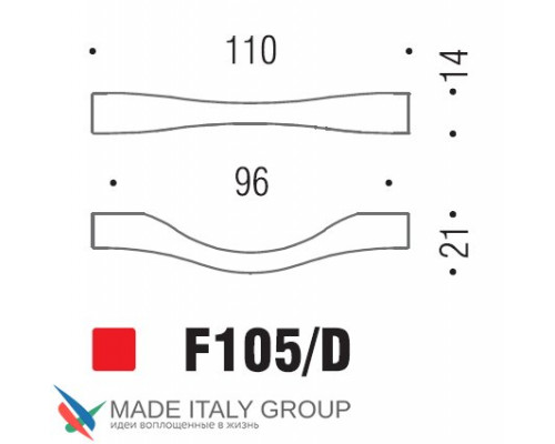 Ручка скоба модерн COLOMBO DESIGN F105D-CM матовый хром 96 мм Ручка скоба модерн COLOMBO DESIGN F105D-CM матовый хром 96 мм