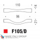 Ручка скоба модерн COLOMBO DESIGN F105D-CR полированный хром 96 мм