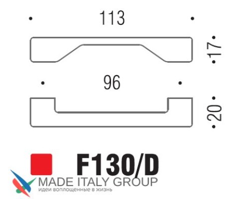 Ручка скоба модерн COLOMBO DESIGN F130D-NM матовый черный 96 мм Ручка скоба модерн COLOMBO DESIGN F130D-NM матовый черный 96 мм