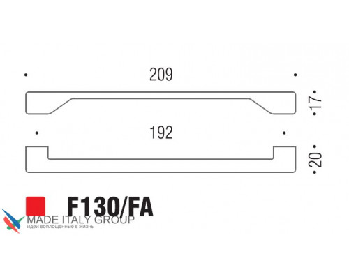 Ручка скоба модерн COLOMBO DESIGN F130FA-CR полированный хром 192 мм