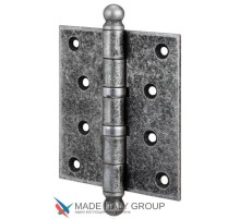 136FA403 Петля дверная универсальная с колпачком ALDEGHI PREMIUM 102x76x3 античное серебро