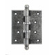136FA403 Петля дверная универсальная с колпачком ALDEGHI PREMIUM 102x76x3 античное серебро