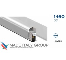 Автоматический порог накладной для стекла Venezia 1460GD/900-700 мм, 1 уровень, серебристый