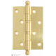 Дверная петля универсальная с круглым колпачком Fratelli Cattini CR102 102x75x3 OLV пол. латунь