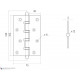 Дверная петля универсальная с круглым колпачком Fratelli Cattini CR102 102x75x3 OLV пол. латунь