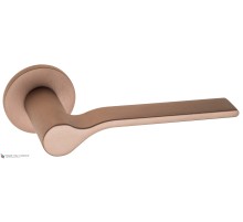 Дверная ручка на круглом основании Fratelli Cattini CINQUE 7FS-CU матовая медь