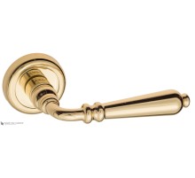 Дверная ручка на круглом основании Fratelli Cattini NAPOLI D1-OLV полированная латунь