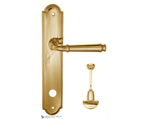 Дверная ручка на планке Fratelli Cattini FARFALLA WC-2 PL257-OLV полированная латунь Дверная ручка на планке Fratelli Cattini FARFALLA WC-2 PL257-OLV полированная латунь