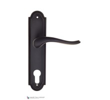 Дверная ручка на планке Fratelli Cattini LAVERA CYL PL248-NM матовый черный Дверная ручка на планке Fratelli Cattini LAVERA CYL PL248-NM матовый черный