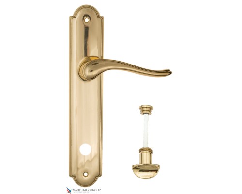 Дверная ручка на планке Fratelli Cattini LAVERA WC-2 PL257-OLV полированная латунь Дверная ручка на планке Fratelli Cattini LAVERA WC-2 PL257-OLV полированная латунь