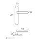 Дверная ручка на планке Fratelli Cattini LAVERA WC-2 PL257-OLV полированная латунь