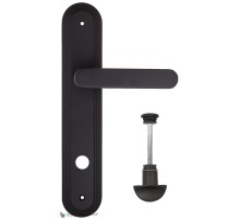 Дверная ручка на планке Fratelli Cattini PIPPA WC-2 PL288-NM матовый черный