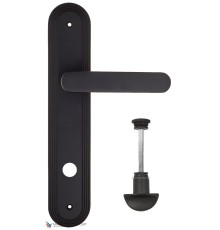 Дверная ручка на планке Fratelli Cattini PIPPA WC-2 PL288-NM матовый черный