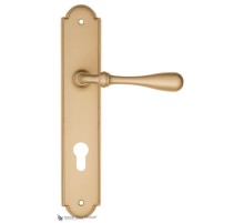 Дверная ручка на планке Fratelli Cattini RETRO CYL PL257-BS матовая латунь