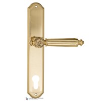 Дверная ручка на планке Fratelli Cattini TORCELLO CYL PL02-OLV полированная латунь