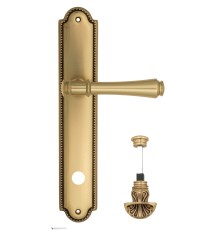 Дверная ручка Venezia CALLISTO WC-4 на планке PL98 французское золото + коричневый
