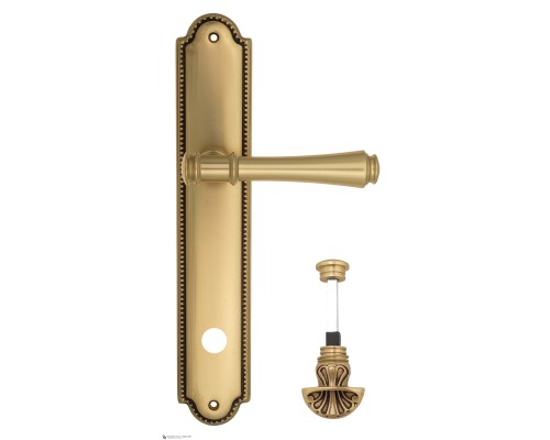 Дверная ручка Venezia CALLISTO WC-4 на планке PL98 французское золото + коричневый Дверная ручка Venezia CALLISTO WC-4 на планке PL98 французское золото + коричневый