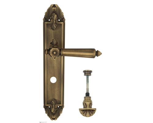 Дверная ручка Venezia CASTELLO WC-4 на планке PL90 матовая бронза Дверная ручка Venezia CASTELLO WC-4 на планке PL90 матовая бронза