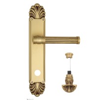 Дверная ручка Venezia IMPERO WC-4 на планке PL87 французcкое золото + коричневый