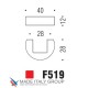 Ручка кнопка модерн COLOMBO DESIGN F519-CR полированный хром