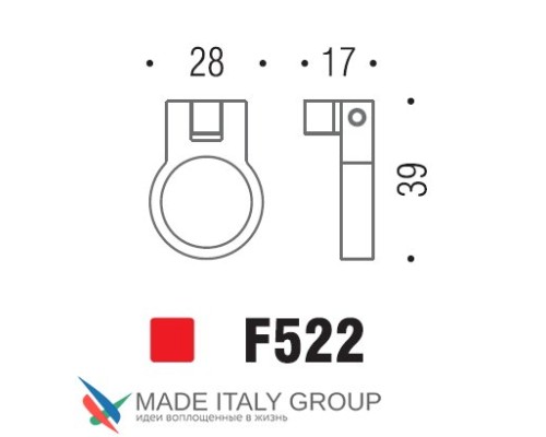 Ручка кнопка модерн COLOMBO DESIGN F522-CM матовый хром
