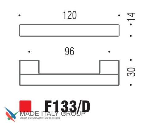 Ручка скоба модерн COLOMBO DESIGN F133D-CR полированный хром 96 мм Ручка скоба модерн COLOMBO DESIGN F133D-CR полированный хром 96 мм