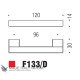 Ручка скоба модерн COLOMBO DESIGN F133D-CR полированный хром 96 мм