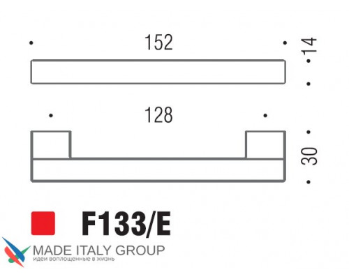 Ручка скоба модерн COLOMBO DESIGN F133E-CM матовый хром 128 мм