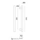 Ручка скоба Venezia LINEAR 270мм (225мм) матовый хром