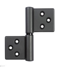 143NO032D_T Петля накладная без врезки ALDEGHI 32x35 матовый черный ЛЕВАЯ