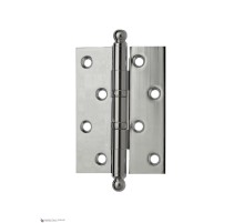 Дверная петля универсальная латунная с круглым колпачком Venezia CRS010 102x76x3 полированный хром