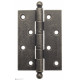 Дверная петля универсальная с круглым колпачком Fratelli Cattini CR102 102x75x3 IA античное серебро