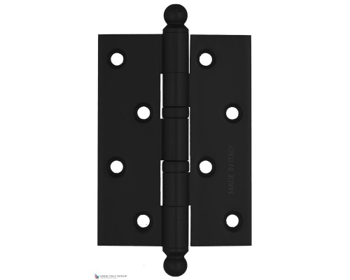 Дверная петля универсальная с круглым колпачком Fratelli Cattini CR102 102x75x3 NM матовый черный Дверная петля универсальная с круглым колпачком Fratelli Cattini CR102 102x75x3 NM матовый черный