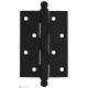 Дверная петля универсальная с круглым колпачком Fratelli Cattini CR102 102x75x3 NM матовый черный