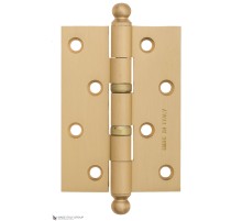 Дверная петля универсальная с круглым колпачком Fratelli Cattini CR102 102x75x3 SB матовое золото