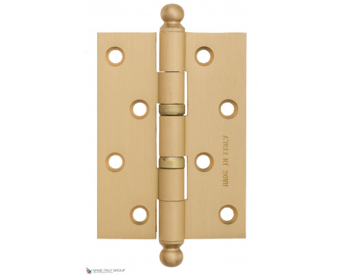 Дверная петля универсальная с круглым колпачком Fratelli Cattini CR102 102x75x3 SB матовое золото Дверная петля универсальная с круглым колпачком Fratelli Cattini CR102 102x75x3 SB матовое золото