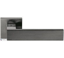 Дверная ручка на квадратном основании COLOMBO Alba LC91RSB-GLS графит / матовый графит PVD