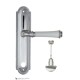 Дверная ручка на планке Fratelli Cattini GRACIA CERAMICA BIANCO WC-2 PL248-CR полированный хром