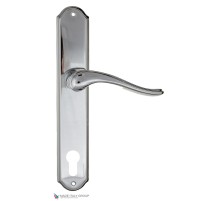 Дверная ручка на планке Fratelli Cattini LAVERA CYL PL02-CR полированный хром Дверная ручка на планке Fratelli Cattini LAVERA CYL PL02-CR полированный хром