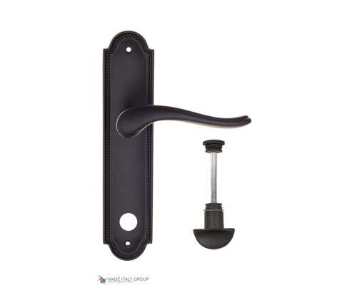 Дверная ручка на планке Fratelli Cattini LAVERA WC-2 PL248-NM матовый черный Дверная ручка на планке Fratelli Cattini LAVERA WC-2 PL248-NM матовый черный