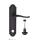 Дверная ручка на планке Fratelli Cattini LAVERA WC-2 PL248-NM матовый черный