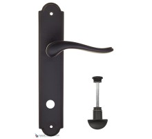 Дверная ручка на планке Fratelli Cattini LAVERA WC-2 PL257-NM матовый черный