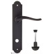 Дверная ручка на планке Fratelli Cattini LAVERA WC-2 PL257-NM матовый черный