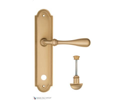 Дверная ручка на планке Fratelli Cattini RETRO WC-2 PL248-BS матовая латунь Дверная ручка на планке Fratelli Cattini RETRO WC-2 PL248-BS матовая латунь
