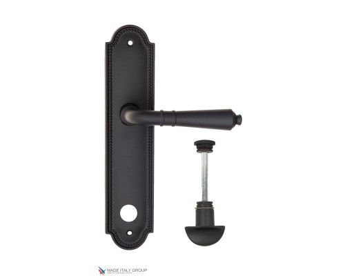 Дверная ручка на планке Fratelli Cattini TOSCANA WC-2 PL248-NM матовый черный