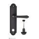 Дверная ручка на планке Fratelli Cattini TOSCANA WC-2 PL248-NM матовый черный