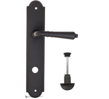 Дверная ручка на планке Fratelli Cattini TOSCANA WC-2 PL257-NM матовый черный