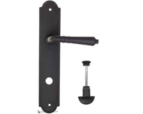 Дверная ручка на планке Fratelli Cattini TOSCANA WC-2 PL257-NM матовый черный Дверная ручка на планке Fratelli Cattini TOSCANA WC-2 PL257-NM матовый черный