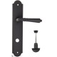 Дверная ручка на планке Fratelli Cattini TOSCANA WC-2 PL257-NM матовый черный